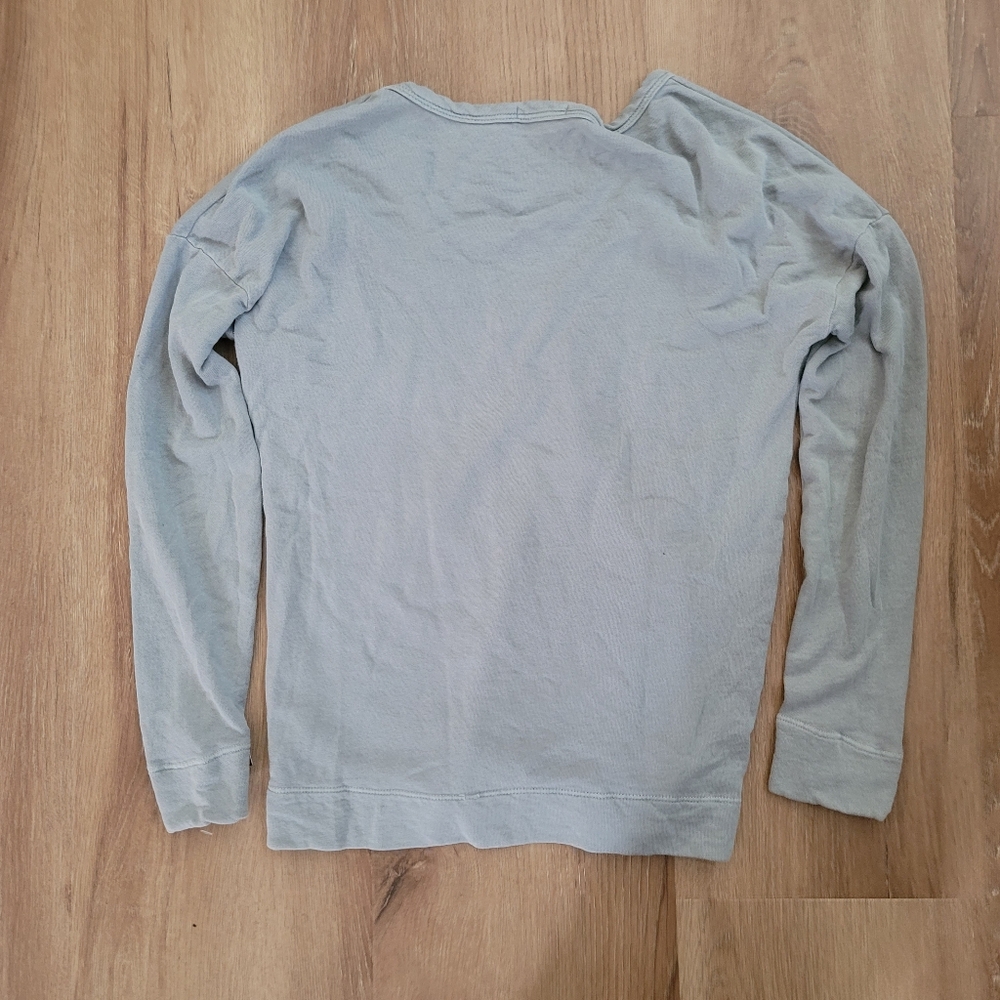 James Perse 2 Gray Long Sleeve V Neck - Picture 3 of 3